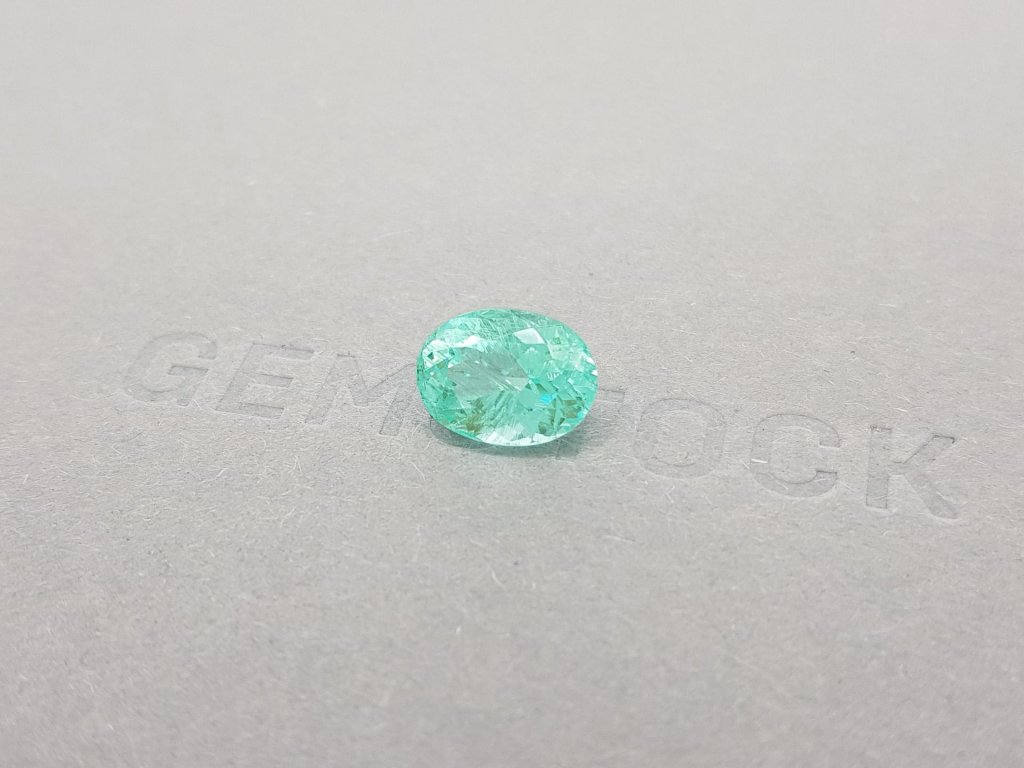 Bright Paraiba tourmaline from Mozambique, oval cut 3.54 ct Image №3