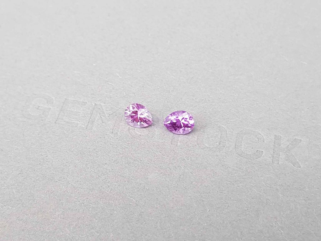 Pair of vivid pink unheated sapphires 1.01 ct, Madagascar Image №3