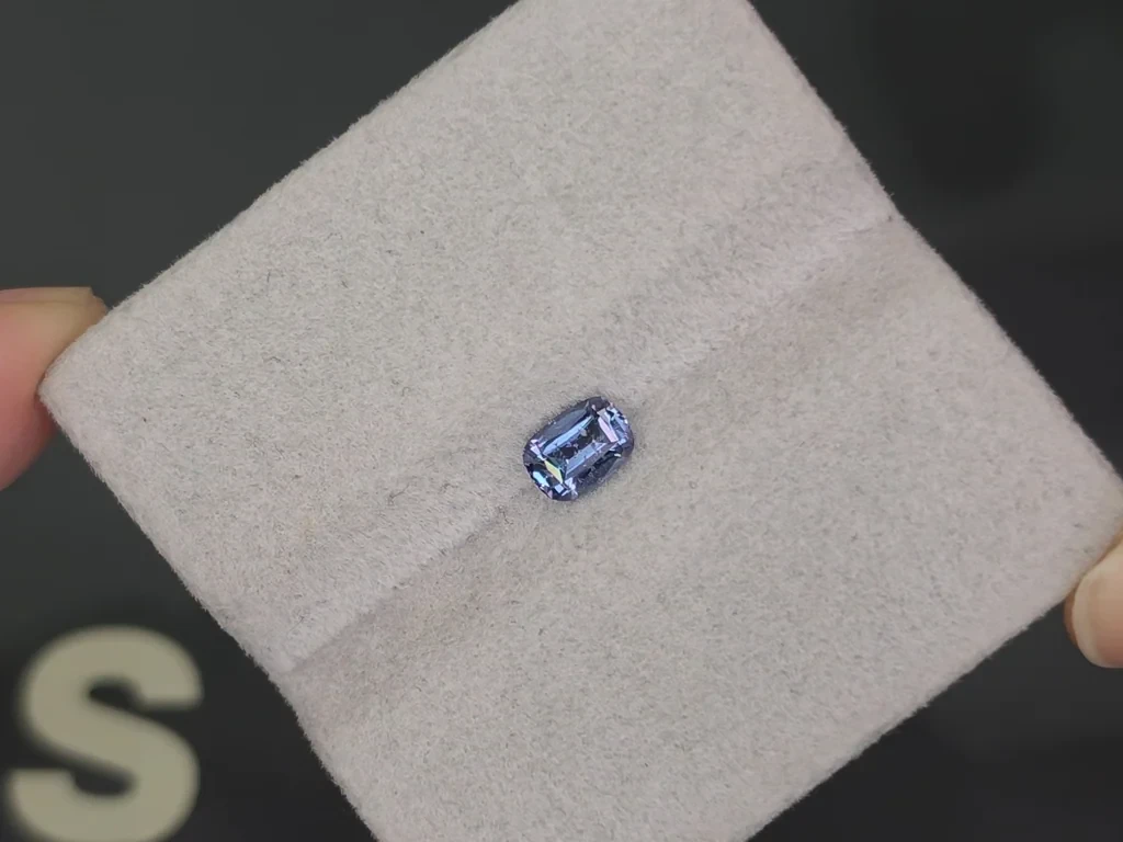 Blue spinel cushion cut 0.63 carats, Tanzania Image №4