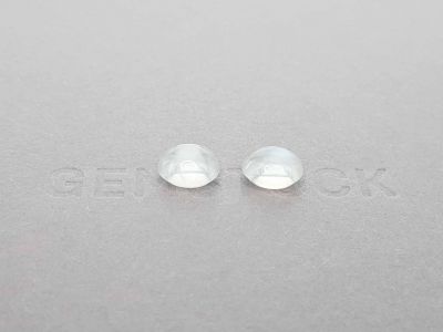 Pair of moonstones from Burma in cabochon cut 4.71 carats photo