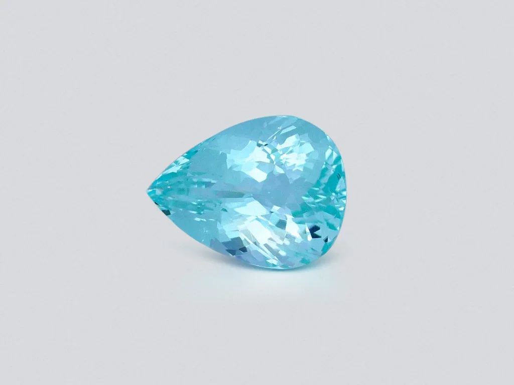 Turmalina Paraiba, talla pera, verde azulado, 2,46 quilates, Mozambique Image №1