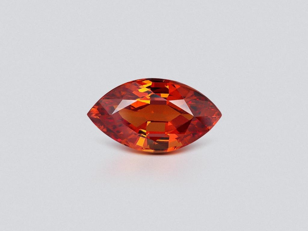 Vivid orange spessartine in marquise cut 6.90 carats, Africa Image №1