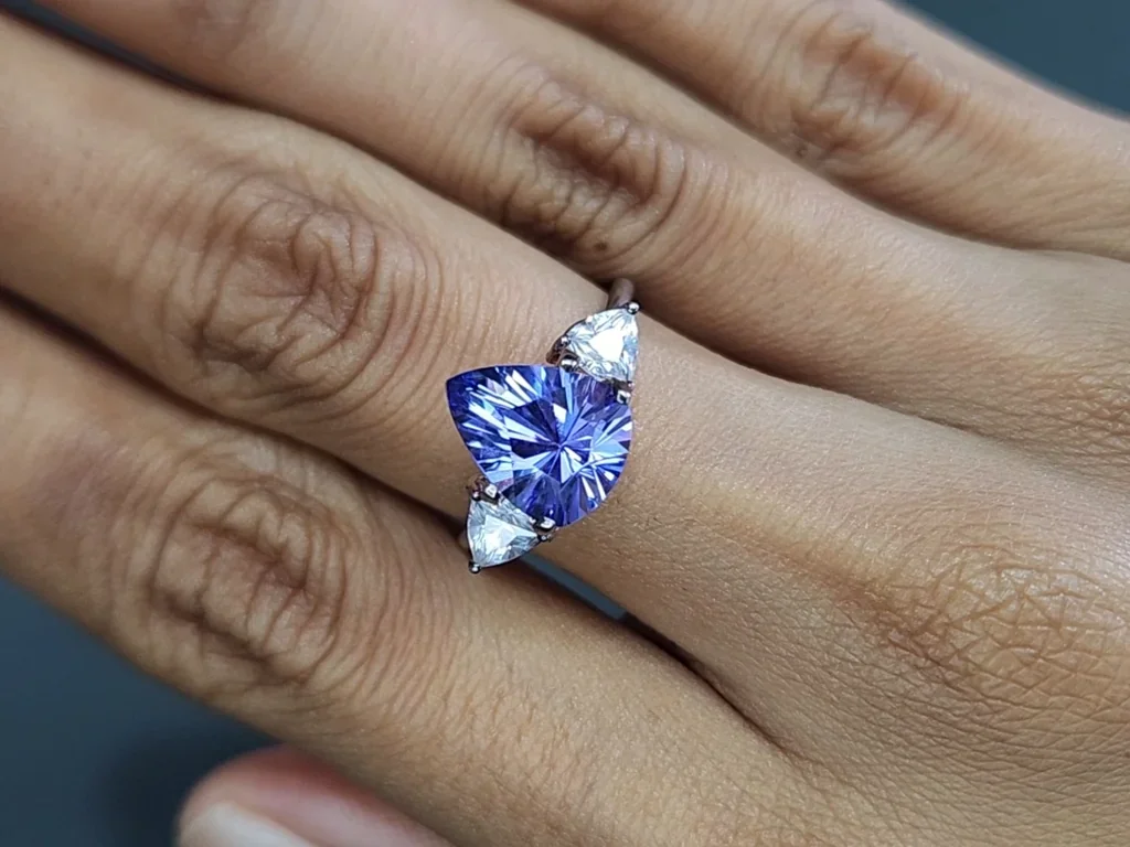Tanzanite trillion cut 3.49 carats, Tanzania Image №5
