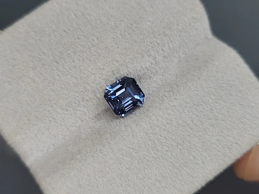 Blue spinel octagon cut 1.23 carats, Tanzania Image №4