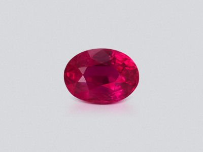 Unheated ruby Pigeon blood oval cut 1.56 carats, Mozambique photo