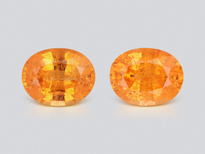 Pair of Fanta spessartines oval cut 9.67 carats, Tanzania photo
