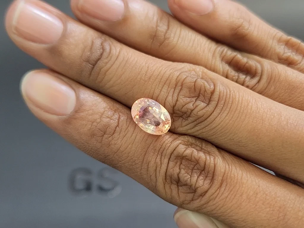 Unbehandelter Padparadscha-saphir 4,56 karat, ovalschliff, Sri Lanka  Image №2