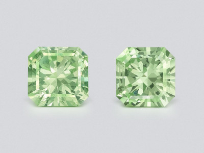 Pair of grossular garnets radiant cut 1.03 carats, Tanzania photo