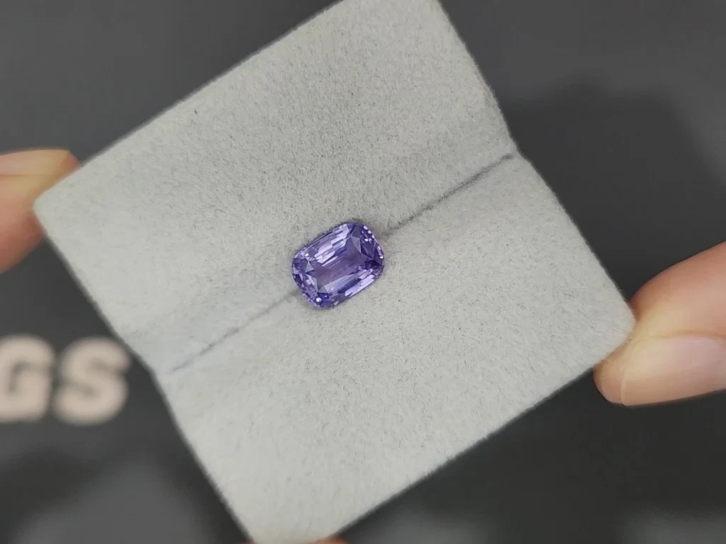 Unbehandelter violetter saphir kissenförmiger 2,06 karat, Sri Lanka Image №4