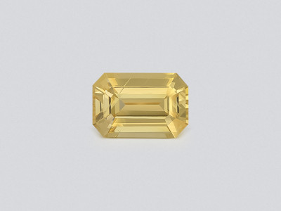 Saphir jaune vif, taille octogonale 1,56 carat, Sri Lanka photo