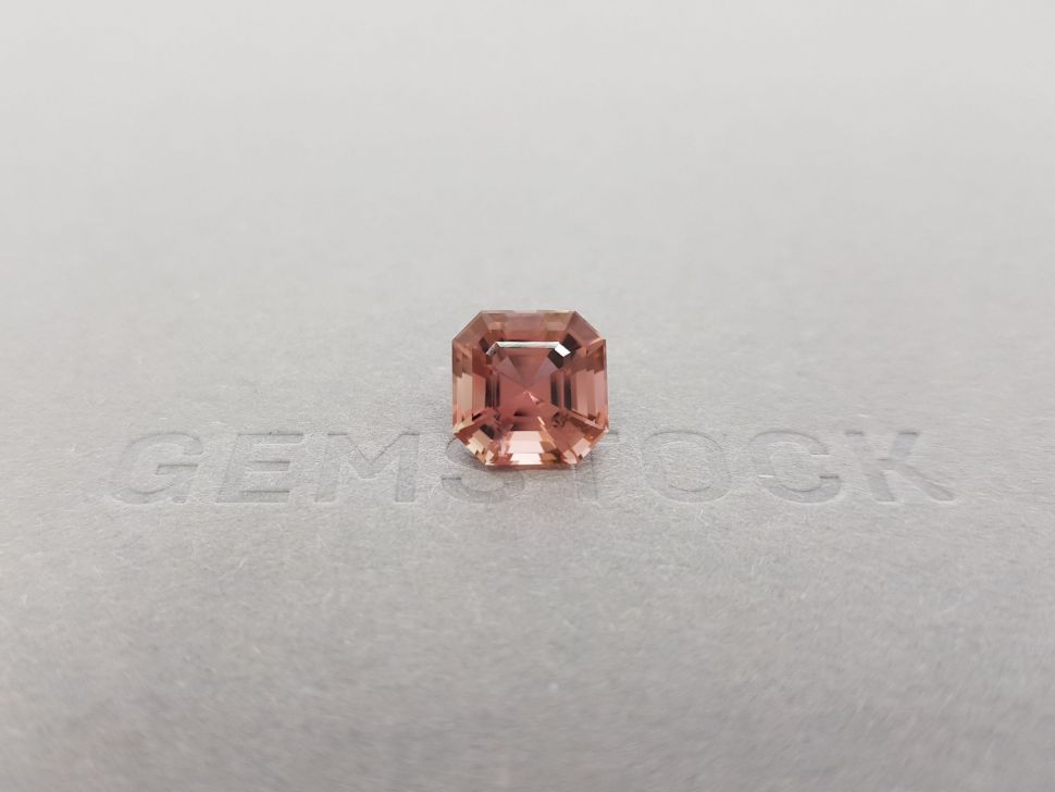 Orange-pink octagon cut tourmaline 3.81 ct Image №1