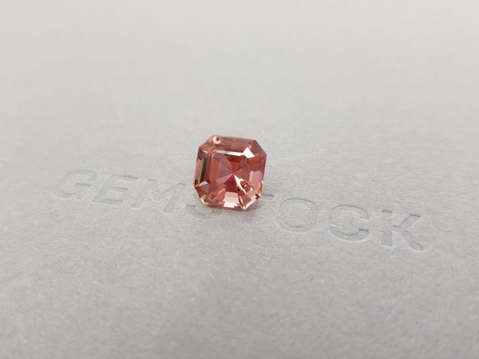 Orange-pink octagon cut tourmaline 3.81 ct Image №2