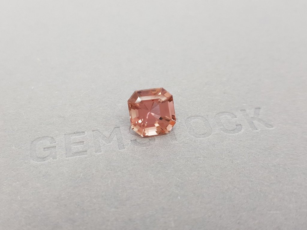 Orange-pink octagon cut tourmaline 3.81 ct Image №3