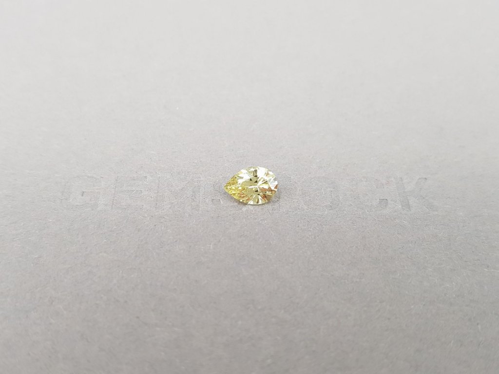 Unheated yellow pear-cut sapphire 0.82 carats, Madagascar Image №1