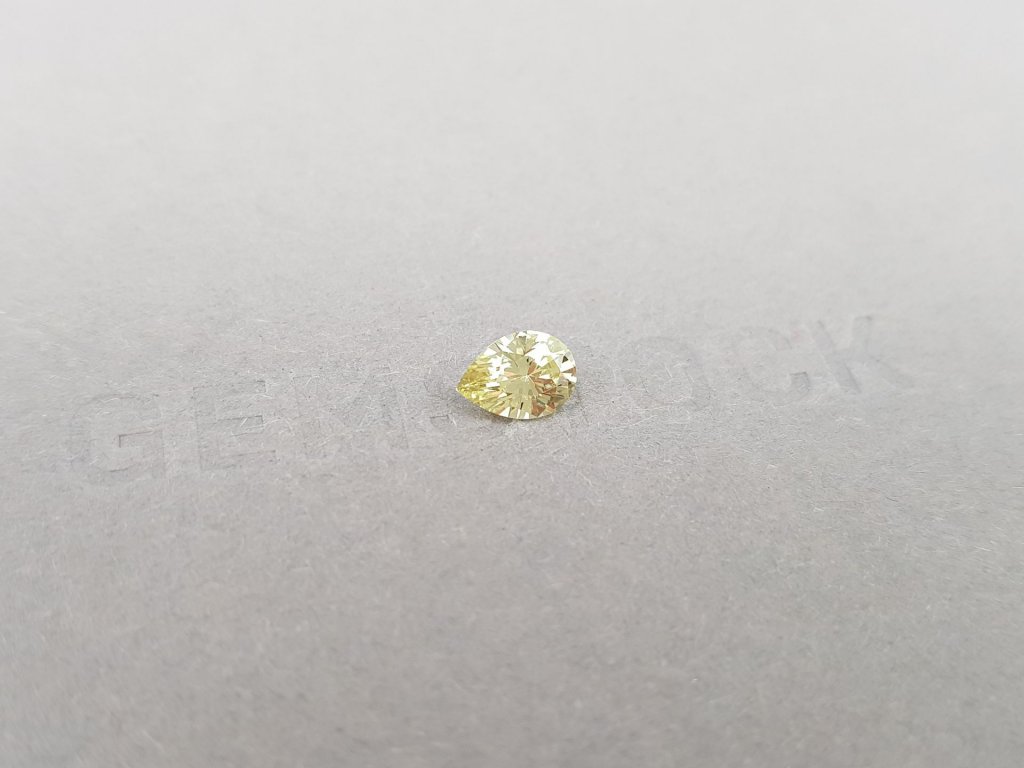 Unheated yellow pear-cut sapphire 0.82 carats, Madagascar Image №2
