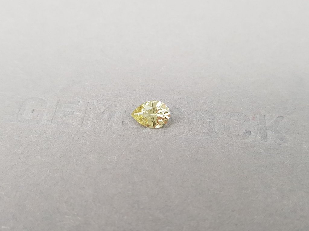 Unheated yellow pear-cut sapphire 0.82 carats, Madagascar Image №3