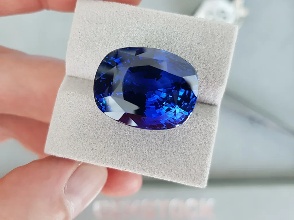 Investment Royal Blue sapphire 56.62 carats in cushion cut, Sri Lanka  Image №3