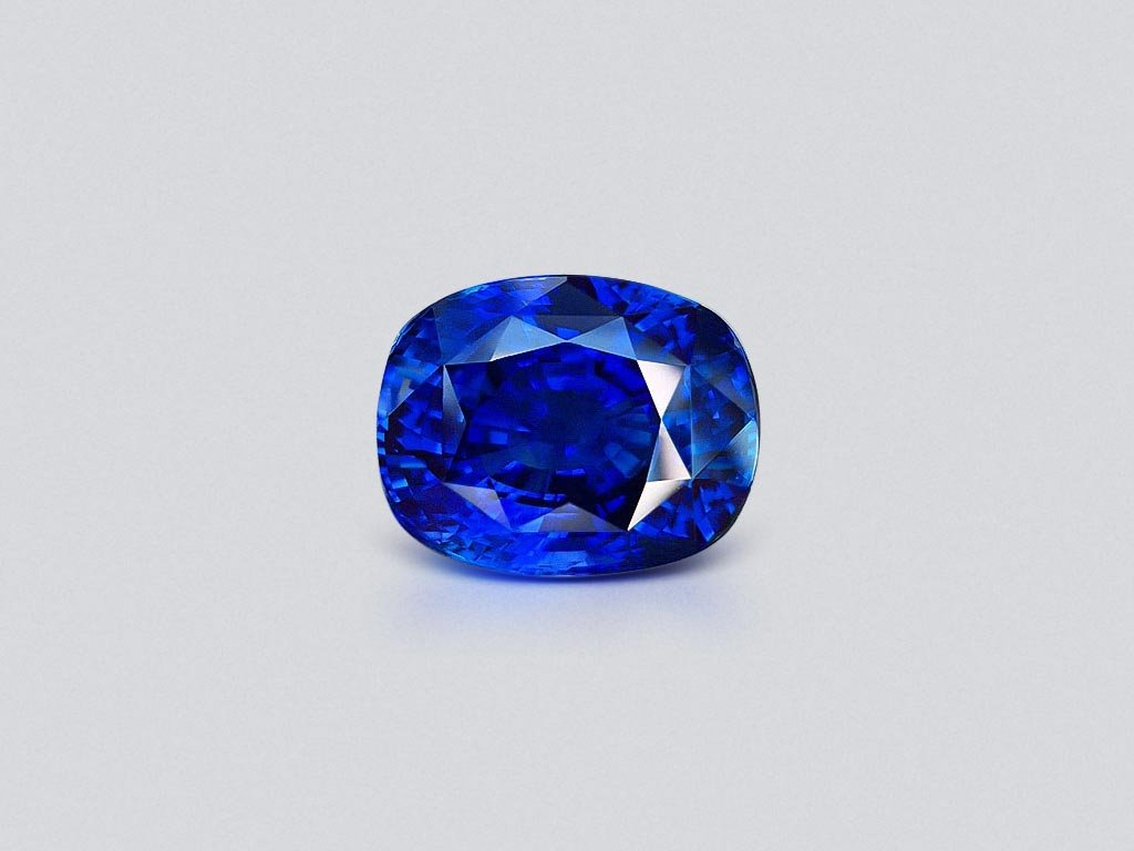 Rare investissement Saphir Bleu Royal 56,62 carats taille coussin, Sri Lanka  Image №1