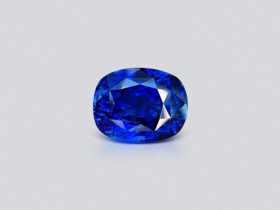 Rare investissement Saphir Bleu Royal 56,62 carats taille coussin, Sri Lanka  photo