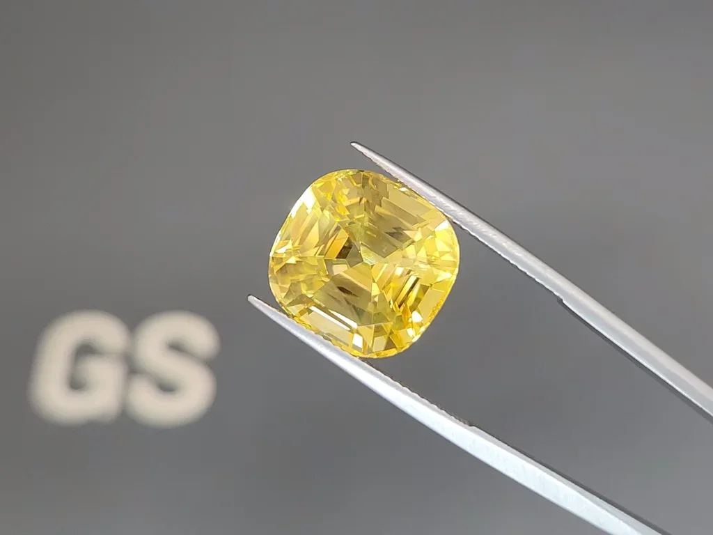 Raro Ceilán Sin Calentar Zafiro De Oro De Talla Cojín 18.14ct Vibrante GRS Image №3