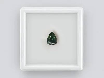 Saphir vert riche taille poire 1,37 carats photo