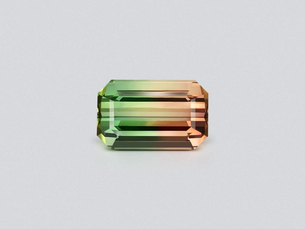 Bi-color green-orange tourmaline in octagon cut 43.75 carats Image №1