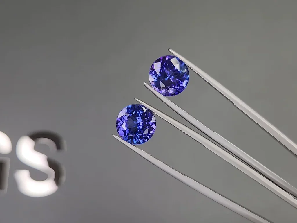 Paar tansanite im rundschliff 8,32 carats, Tansania Image №3