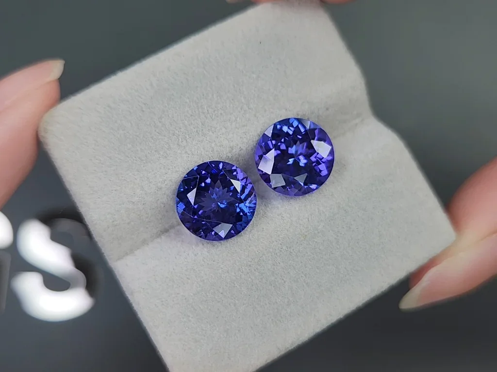 Paar tansanite im rundschliff 8,32 carats, Tansania Image №4