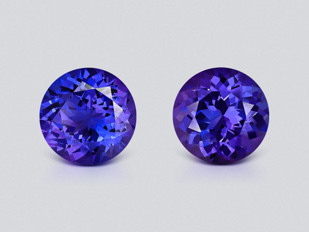 Paar tansanite im rundschliff 8,32 carats, Tansania Image №1