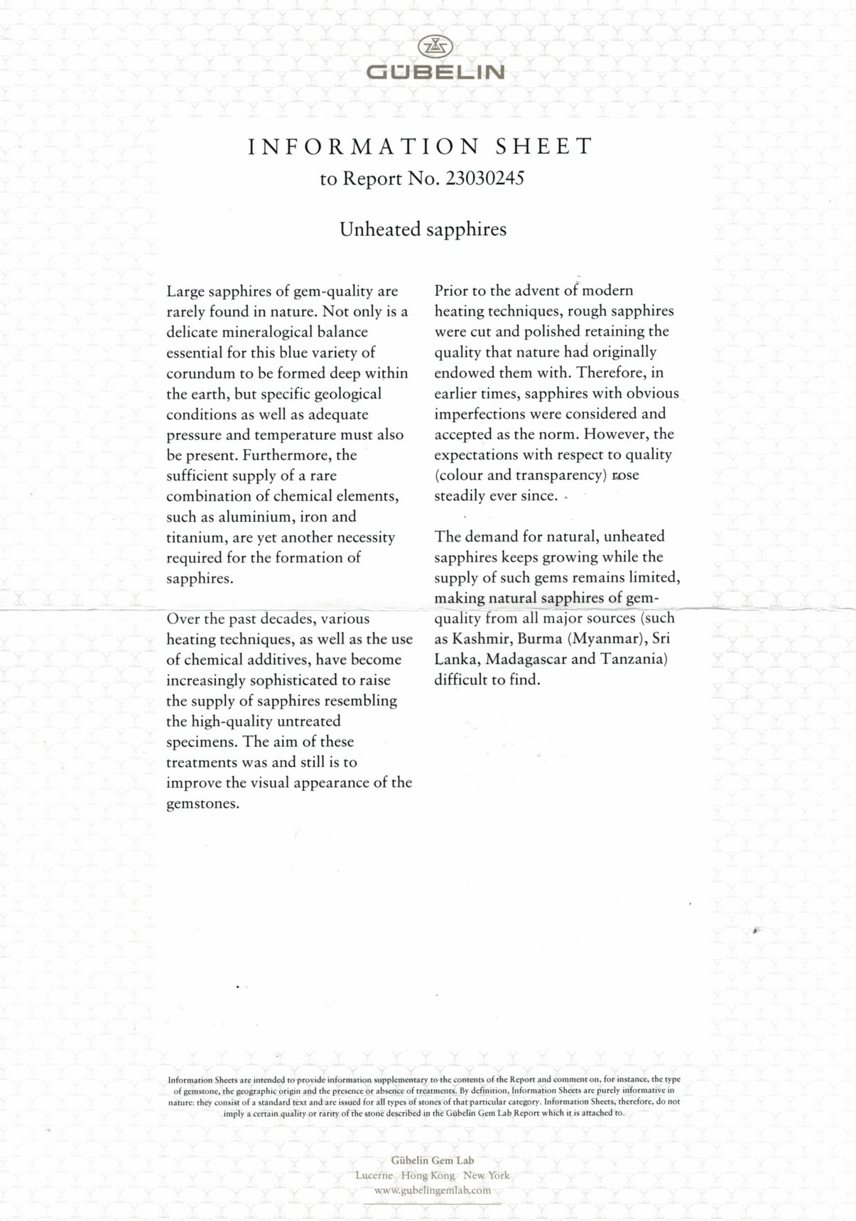 Saphir du Cachemire taille octogonale non chauffé 12,43 carats, Kashmir, (SSEF / Gubelin / GRS) Image №9