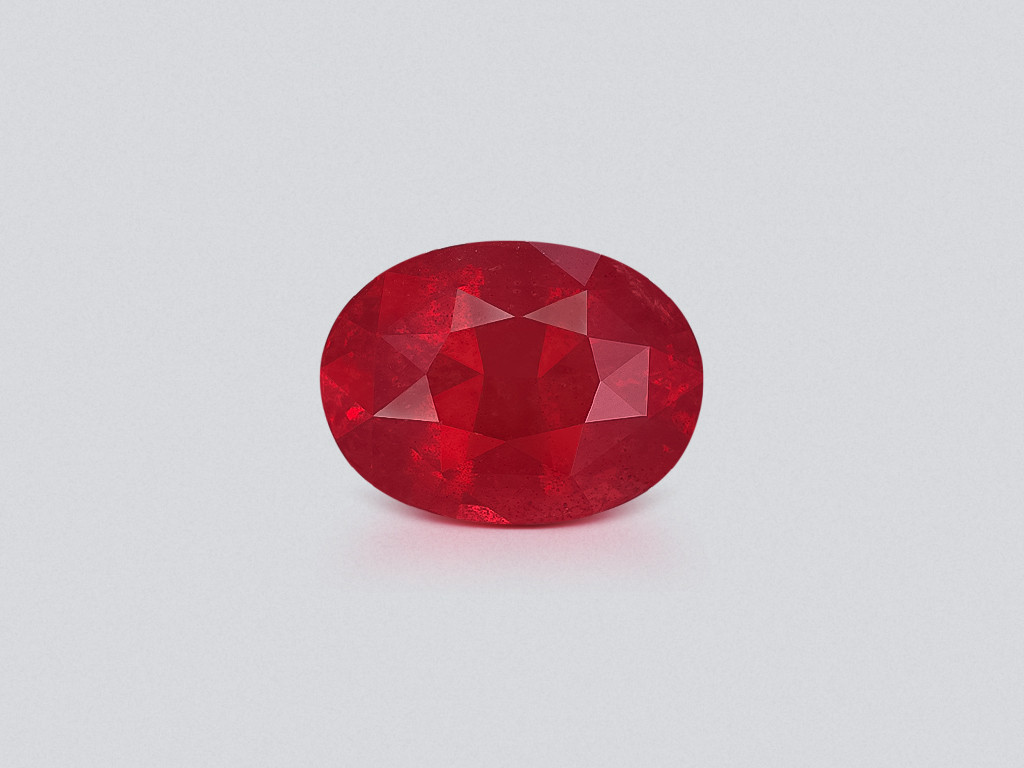 Red spinel oval cut 6.01 carats, Tanzania Image №1