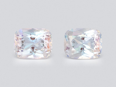 Pair of moonstones cushion cut 10.52 carats, Madagascar  photo