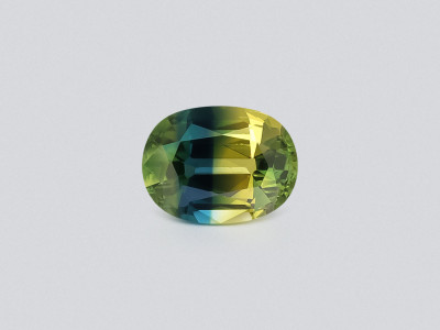 Saphir ovale bicolore non chauffé de 1,27 carat, Madagascar photo