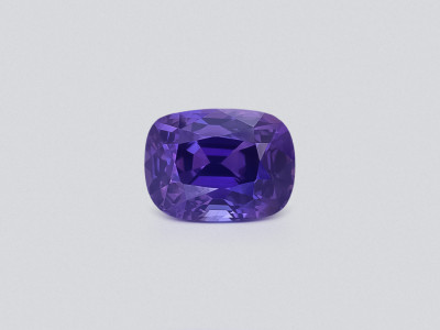 Unheated violet sapphire cushion cut 3.01 carats, Sri Lanka photo