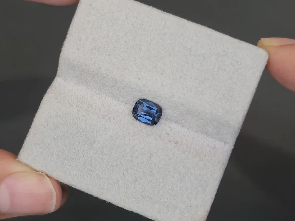 Blue spinel cushion cut 0.78 carats, Tanzania Image №4