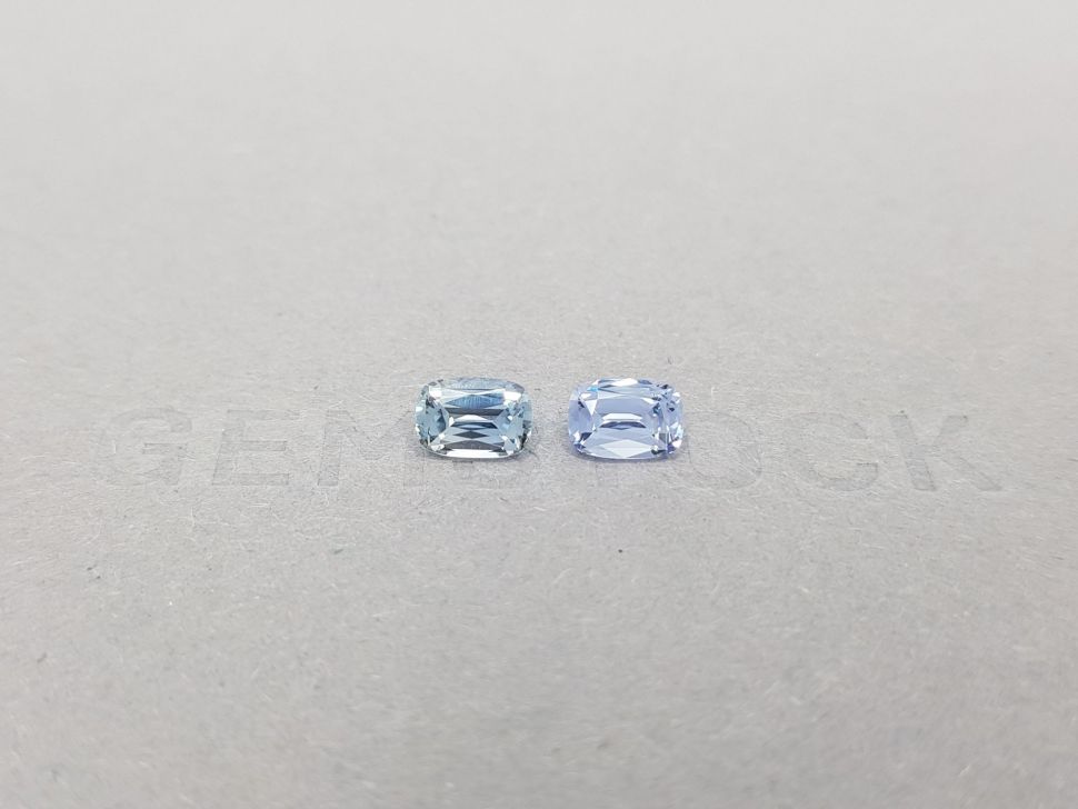 Pair of light blue unheated sapphires 1.70 ct Image №1
