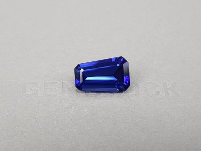 Large Royal blue tanzanite trapezoid-cut 13.11 ct photo