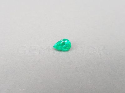 Vivid Green emerald from Colombia in pear cut 1.96 ct photo