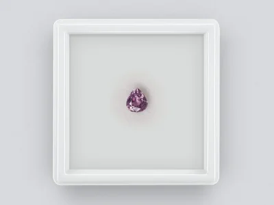 Saphir taille poire rose lavande 0,65 carat photo