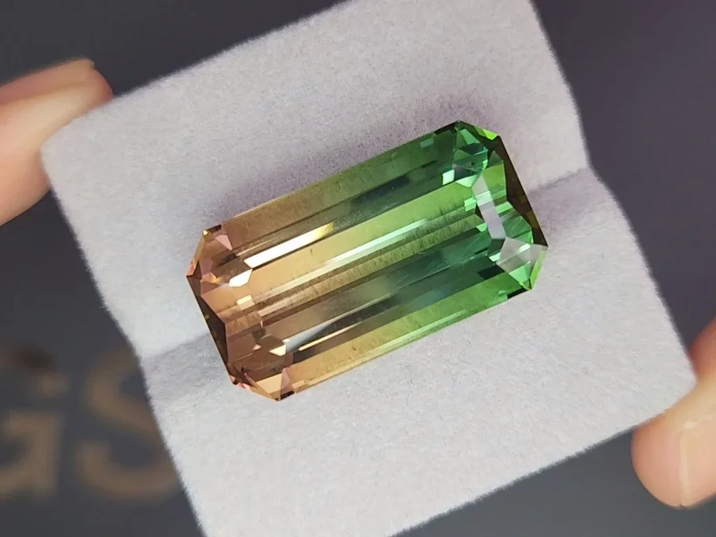 Watermelon (bi-color) octagon cut tourmaline 40.57 carats Image №3