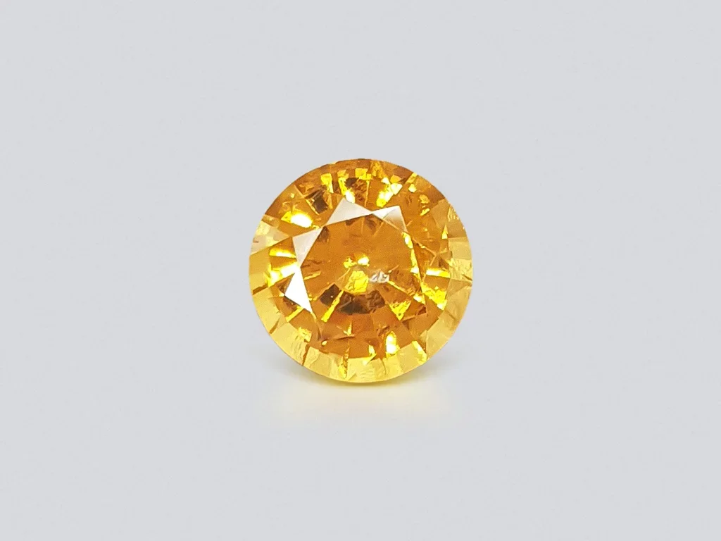 Round cut hessonite garnet 1.48 carats, Madagascar Image №1