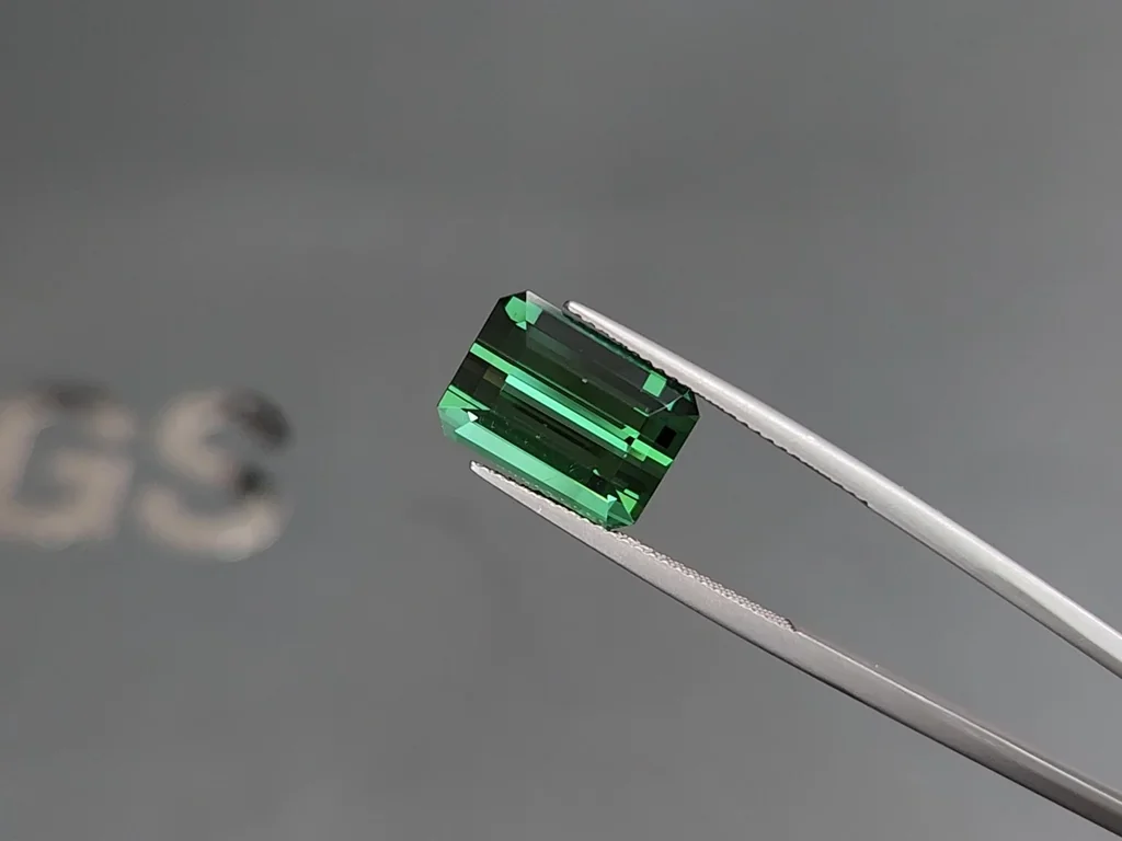 Turmalina verde de talla octogonal de 8,15 quilates, África Image №3
