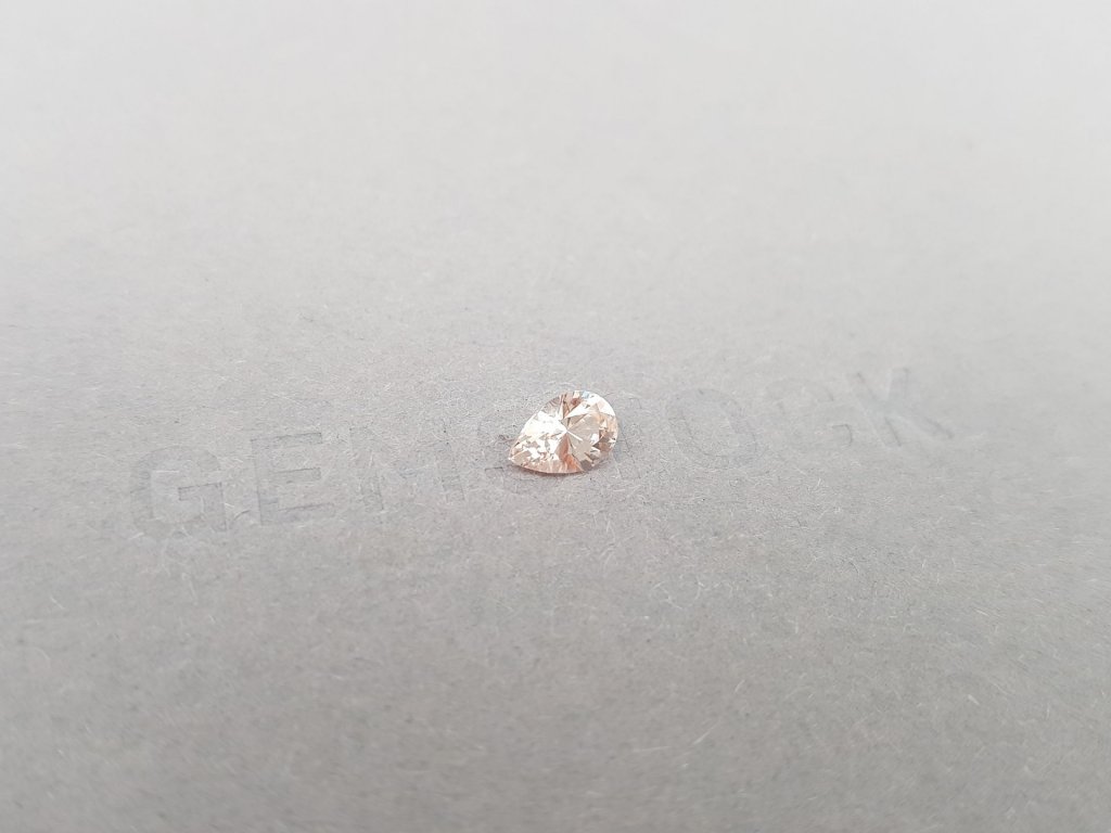 Pink-orange sapphire in pear cut  0.71 carats, Madagascar Image №2