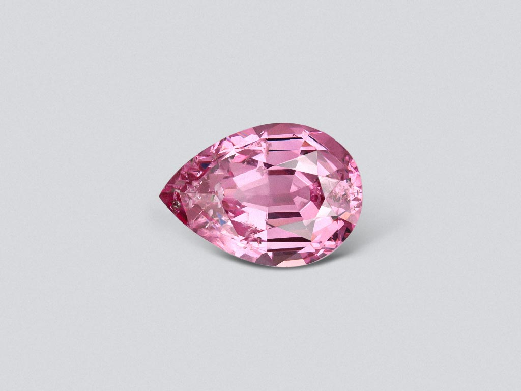 Pink-purple spinel from Tajikistan in pear cut 2.17 carats Image №1