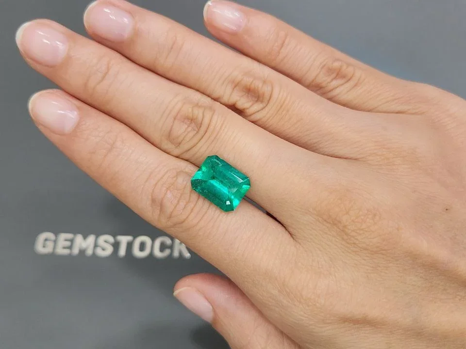 Unique Muzo Green emerald from Colombia in octagon cut 5.01 carats Image №2