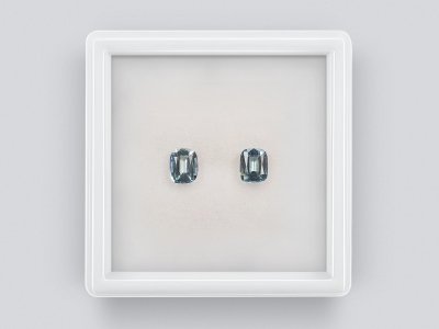 Pair of Madagascar aquamarines 0.88 carats photo