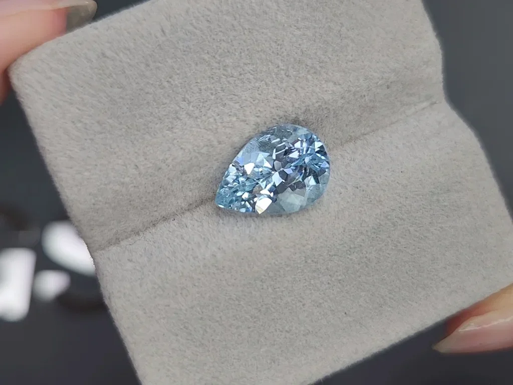 Aquamarine in pear cut 3.21 carats, Madagascar Image №4