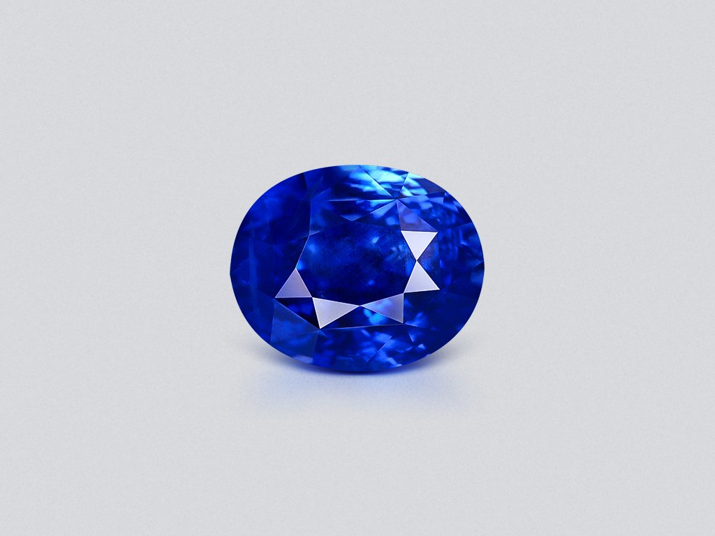 Saphir bleu royal taille ovale non chauffé 6,67 carats, Sri Lanka Image №1