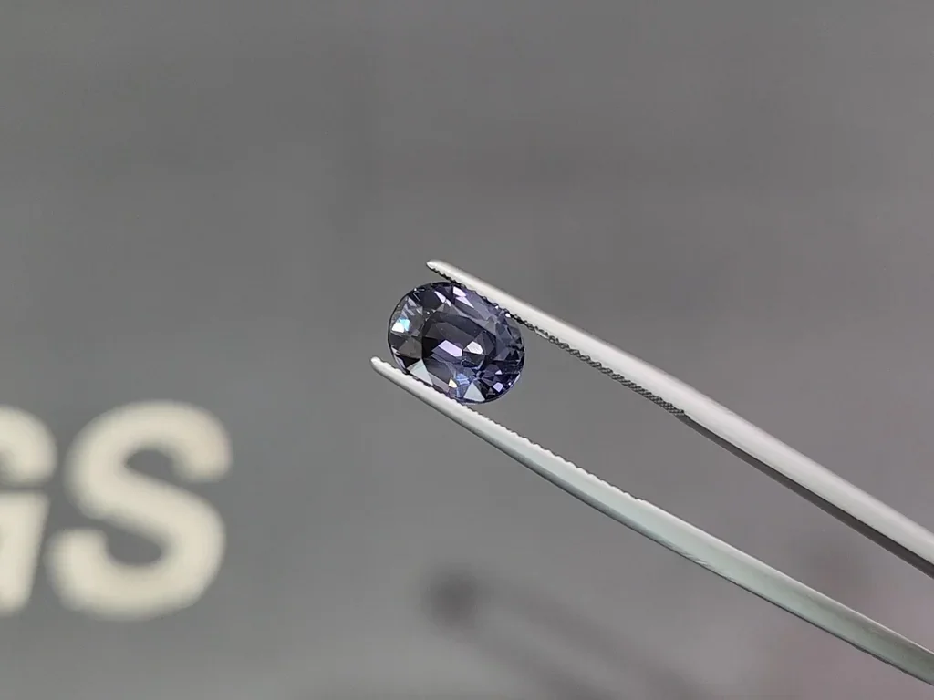 Violet grey spinel oval cut 3.07carats, Tanzania Image №3