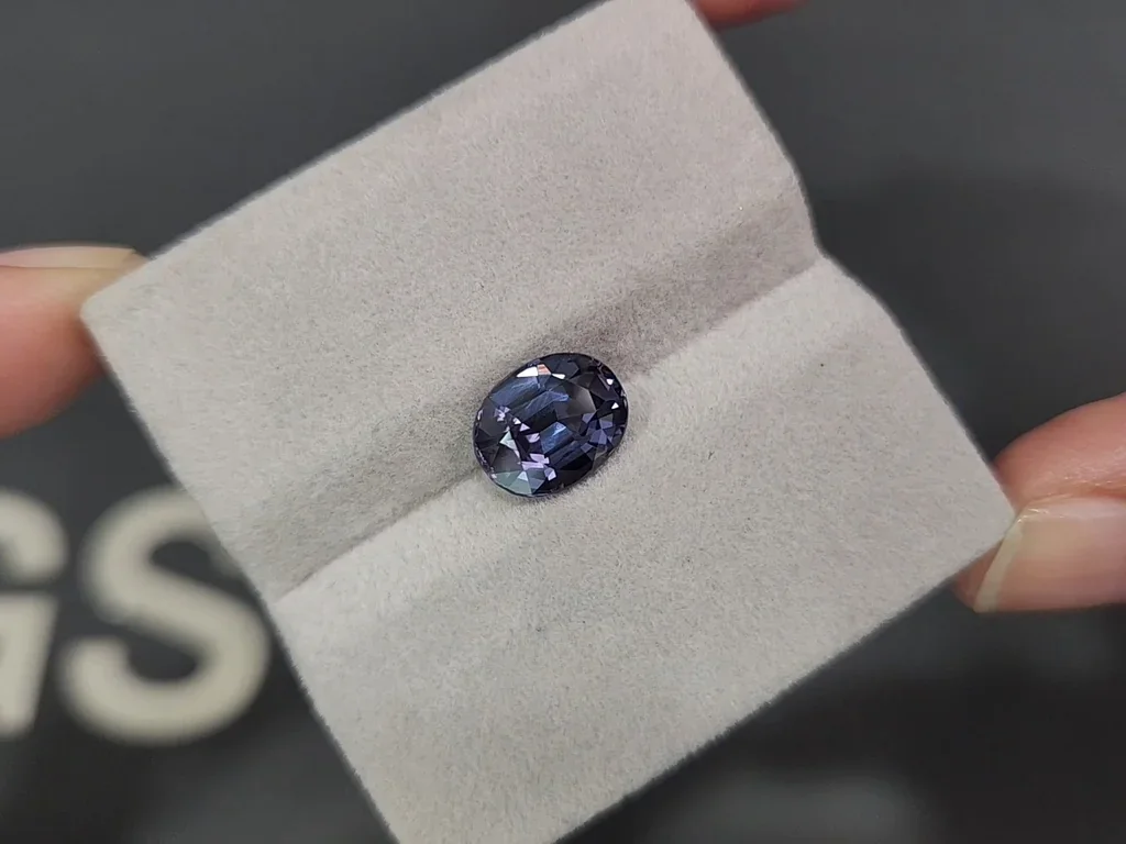 Violet grey spinel oval cut 3.07carats, Tanzania Image №4